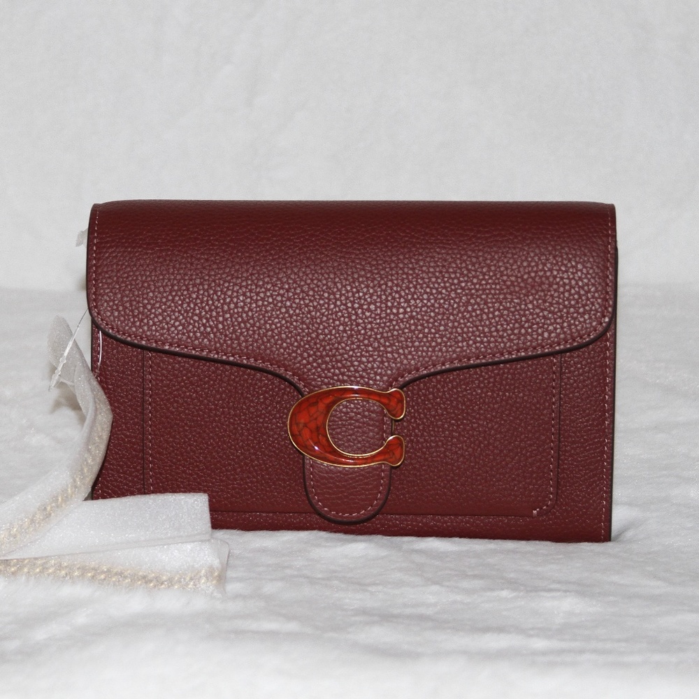 NWT COACH Tabby Chain Clutch Leather Crossbody Bag